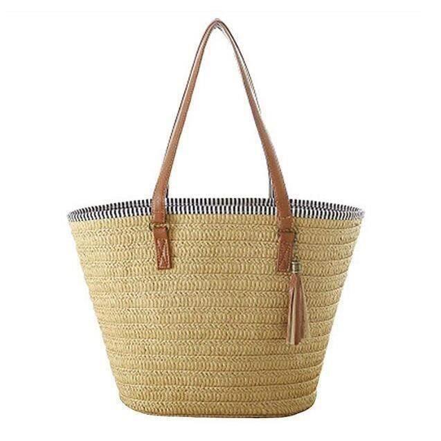Cabas store osier plage