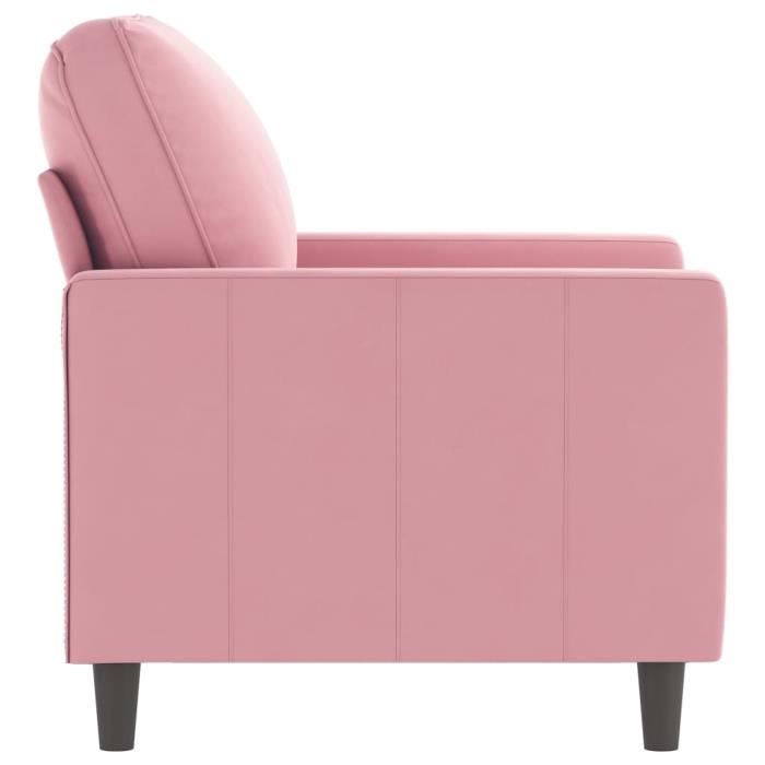 Fauteuil - ZERODIS - RN044 - Velours Rose - 60 cm - Design Contemporain - 1 place