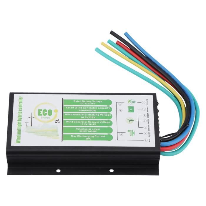 Contrôleur hybride solaire éolien - OMABETA - 12/24V - 400/800W - 500
