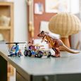 LEGO® 76941 Jurassic World La Chasse du Carnotaurus, Dinosaure Jouet Enfant +7 ans avec Hélicoptère et Pick-up-1