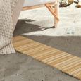 Outsunny Allée chemin Revêtement extérieur de sol en lattes de bois enroulable - 120 x 38 cm - pour pelouse, terrasse, plage-1