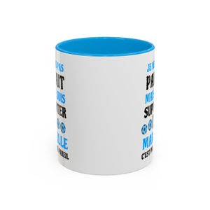 Mug à café avec l'œuvre « Logo Olympique de Marseille » de l'artiste Vincenzo1897