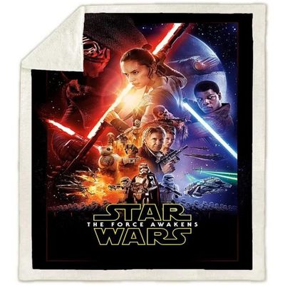 EVMILA Couverture 3D R2-D2 Star Wars – Plaid Super Doux Microfibre 150×200 Cm – Cadeau Noël Enfant & Ado