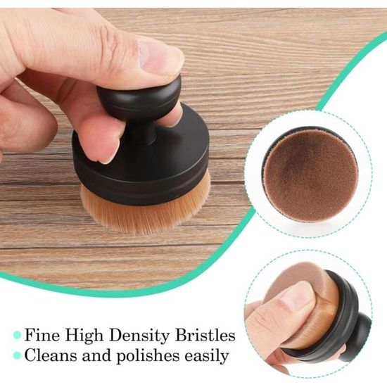 Halatua Brosse Applicateur De Brillance Pour Pneus | Brosse De Cire En Coton Polyester Haute Densité – Brosse De Nettoyage Pour Pneus Avec Long Manche