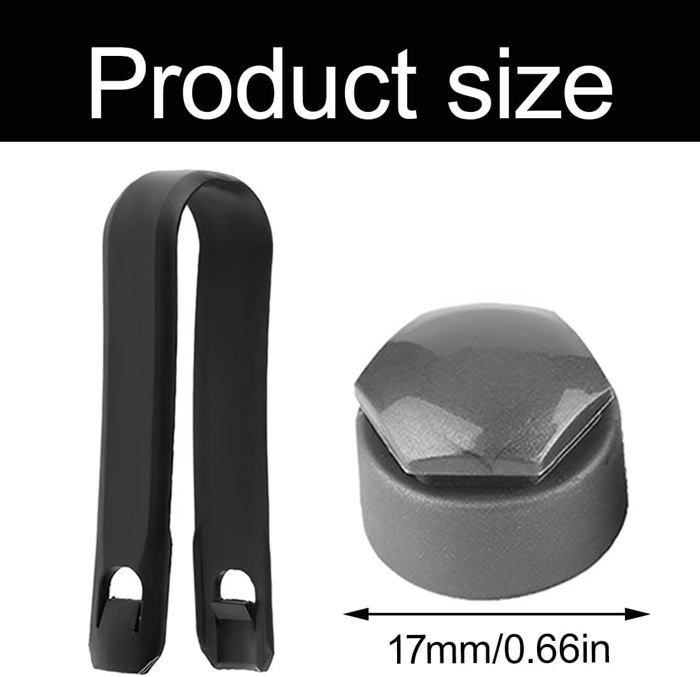 40 PCS Cache Ecrou 17 mm, Universel Capuchons d'écrou de Roue, Noir ...