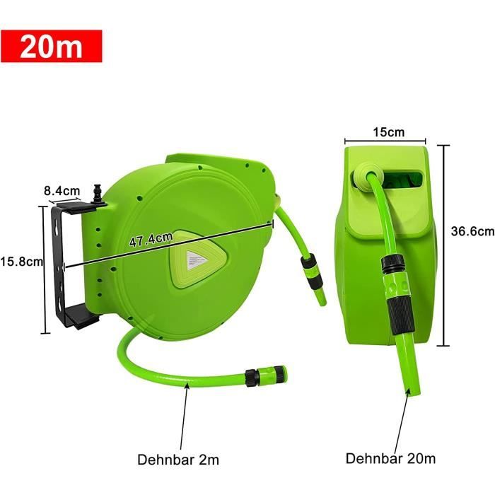 VINGVO Support De Stockage De Tuyau D'arrosage Support De Bobine De Tuyau D'eau Mural Support De