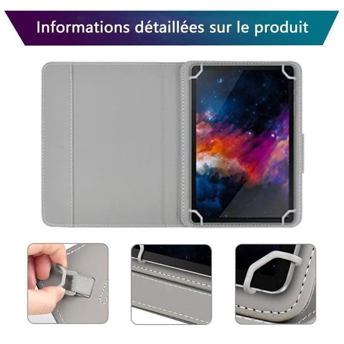 Housse Universelle Pour Tablette 9.6 à 11 Pouces GOZOPO - Support Multi-angles, Poche, élastique - Noir