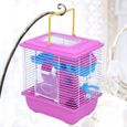 1Pc Hamster Cage Creative Multifonction Double Couche Acrylique Portable Pratique Villa pour petits animaux   CAGE-2