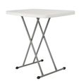 Table Pliante de Balcon / Cour - Yagewa - Blanc - Pliant - Ajustable - Légère et Résistante-2