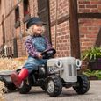 Tracteur à pédales RollyKid Little Grey Fergie avec remorque grise - ROLLY TOYS - Pour enfants à partir de 2 ans-2