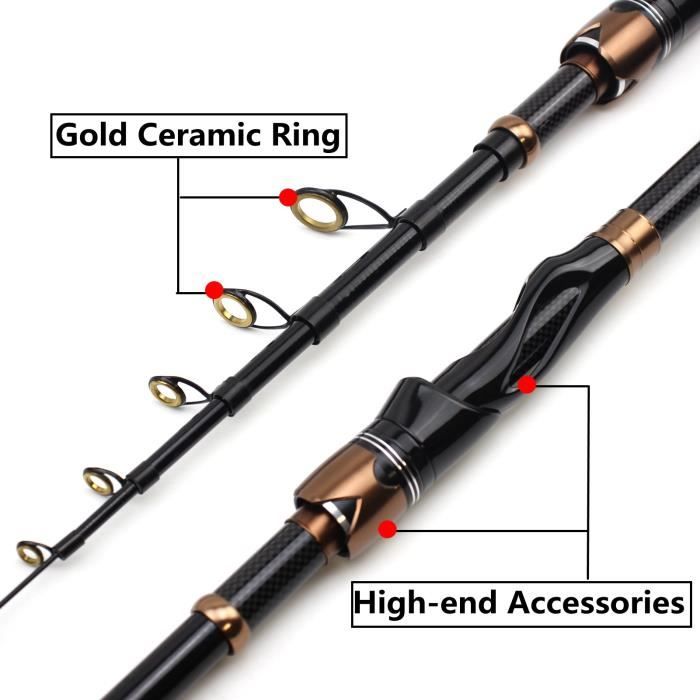 Acheter Canne à pêche Casting combinée avec moulinet télescopique en carbone de 1.8M/2.1M/2.4M et outil de moulinet de moulage d'appât 9BB