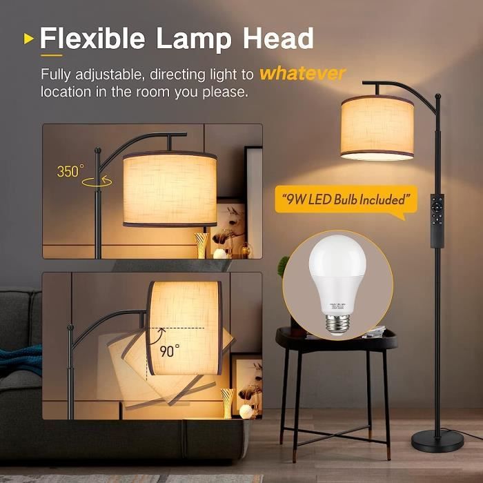 9W Lampadaire Lampadaire LED Cou Flexible Uplighter Salon Bureau