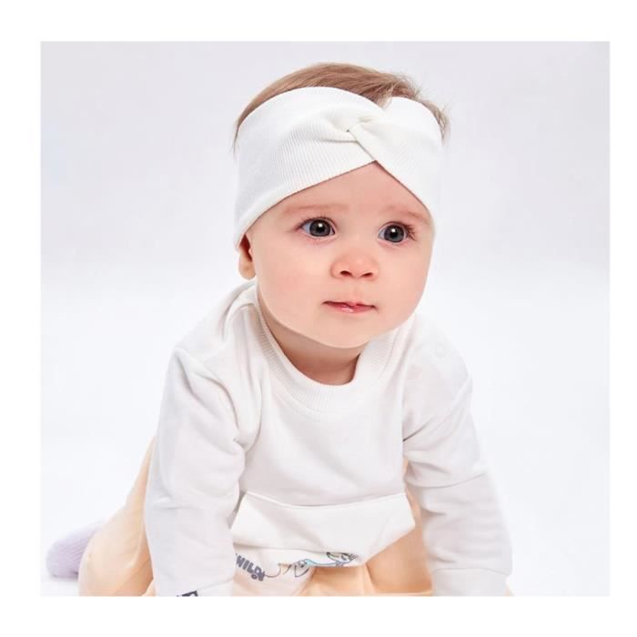 Bandeaux Bébé Fille Lot De 2 - Coton Doux, Nœud Décoratif - Accessoire Cheveux Pour Enfant - 8
