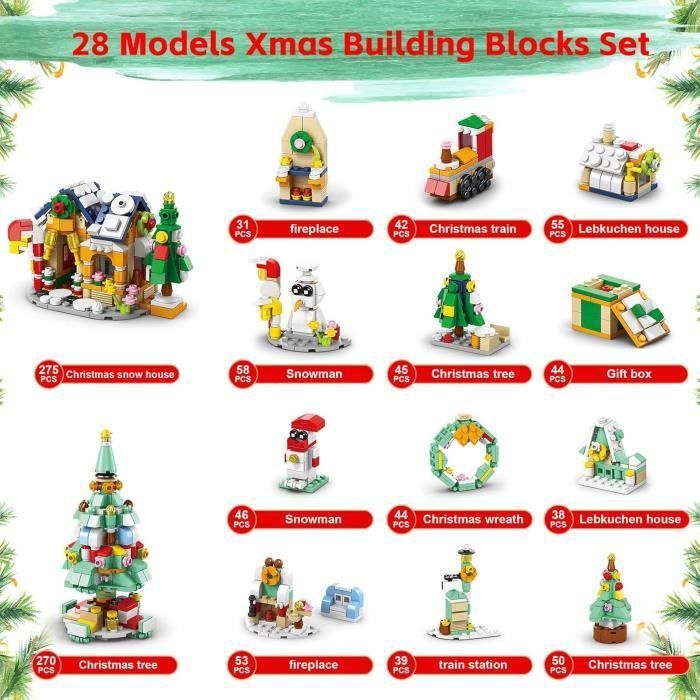 Calendrier De L'Avent Lego Noël 2024 | 24 Jouets De Construction | 6 Modèles En 1 | Cadeau Enfant 3 Ans Et Plus