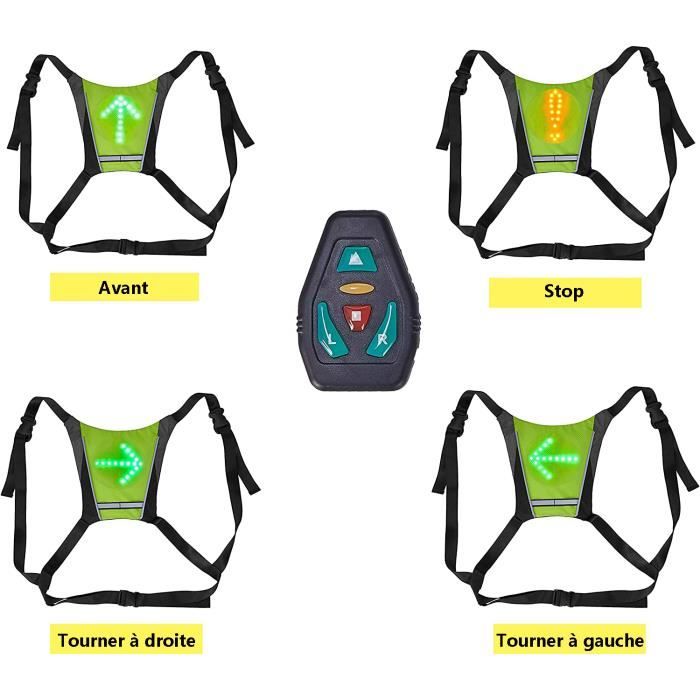 Cikonielf Sac à dos pour clignotants LED télécommande sans fil Cikonielf Sac à dos pour clignotants LED télécommande sans fil