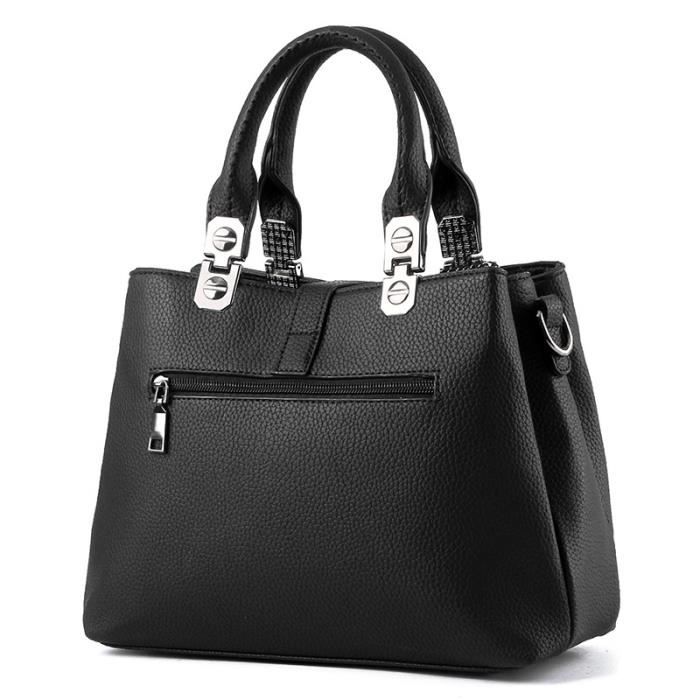 Sac Bandoulière Femme Cuir Synthétique - Sac à Main Crossbody Moyen Tendance, Réglable, Multifonction