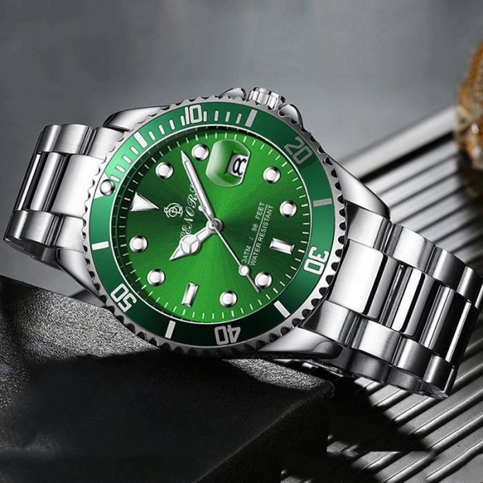 Montre Mécanique Automatique Classique Pour Homme - Boîtier Acier, Bracelet Cuir Marron - Neuf Avec étiquette