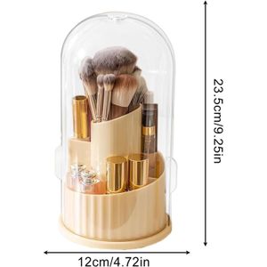 3 Organisateurs à Pinceaux De Maquillage En Acrylique Transparent - Rangement Cosmétique