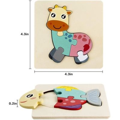 Shui Mu - Jouet en bois 3D Montessori pour enfants, Matériaux éducatifs