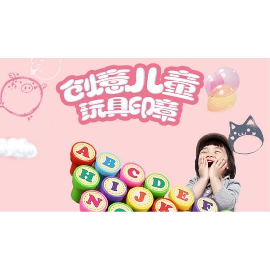 26pcs tampons lettres sceau alphabet encre cachet tampon artisanat enfant jouet a a z cdiscount jeux jouets