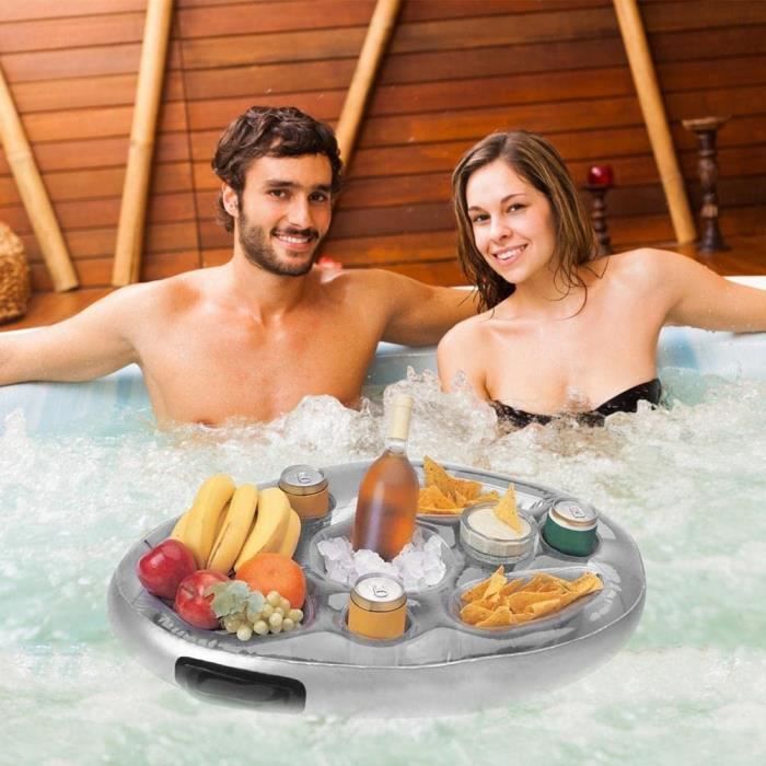 TAIZER Piscine Porte Gobelet,Porte Gobelets Gonflable,Porte Verre