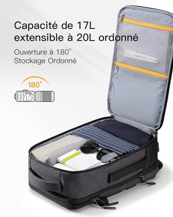 Valise Cabine Rigide 40x25x20 Cm - Compatible Ryanair/EasyJet Sans Frais - 8 Roues, Poignée Télescopique - Marque Boderlite