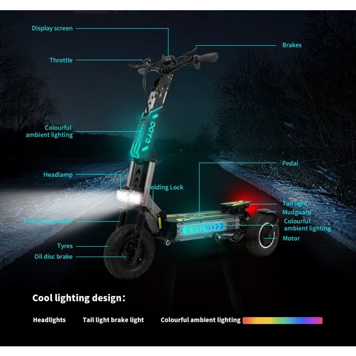 Électrique OOTD T30 Pliable 65km/h, 200kg Charge, 100km — free download