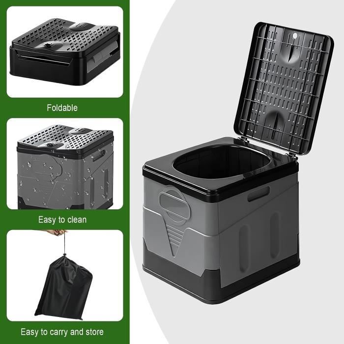 Toilette Portatile Da Campeggio - Pieghevole Per Auto E Viaggi - Foto 6