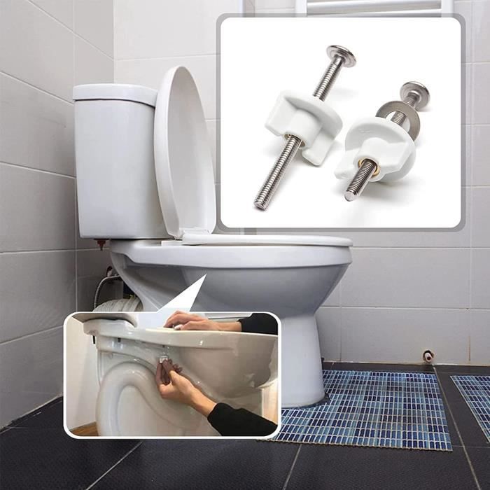 Abattant Wc Fixations Charnières, Vis D'Expansion Pour Lunette De Toilette,  Universelles Vis Et Boulons Pour Sièges De Toilet[H158] - Cdiscount  Bricolage