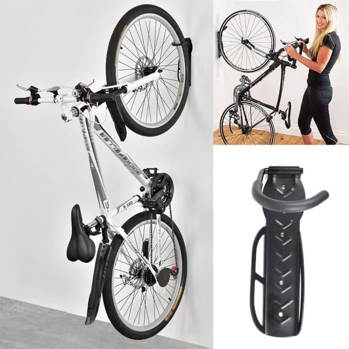 Cadres de vélo 2pcs porte-vélos porte-vélos boucle boucle support mural  crochet portable intérieur vertical vélo stockage vélo présentoir pour vélo  de route vtt