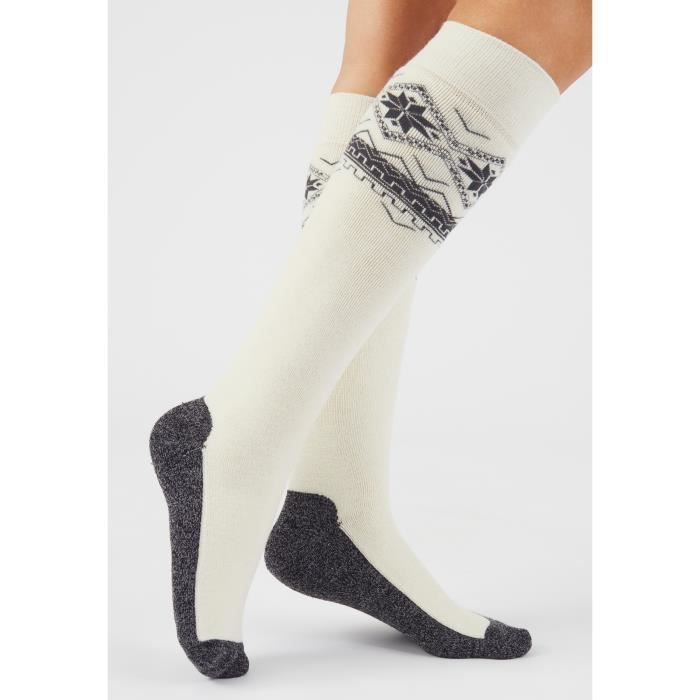 Chaussette Damart Chaussettes hautes de ski mixtes maille chaude Thermolactyl Blanc Casse Cdiscount Sport