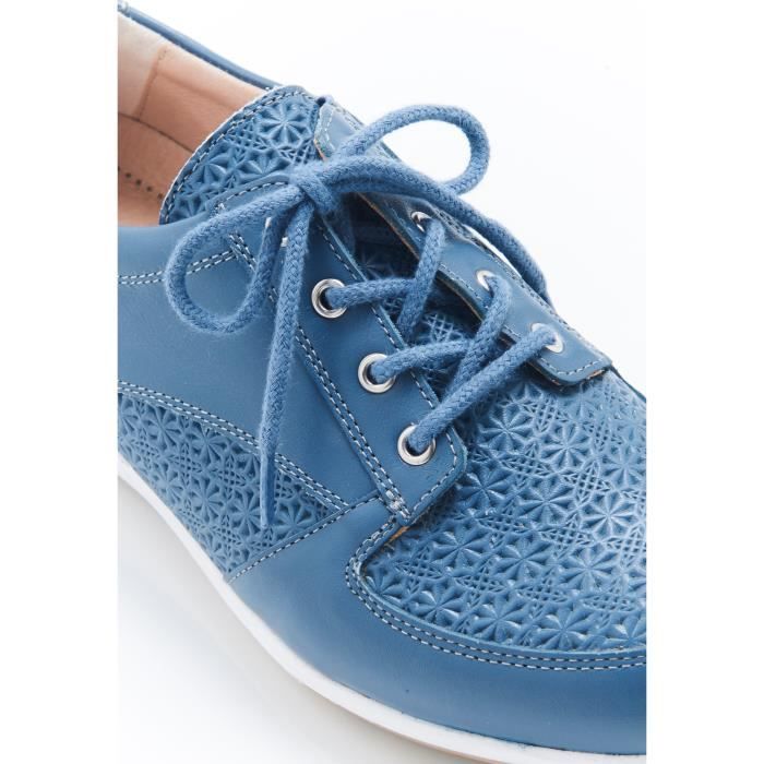 Derby exterieur Damart Derbies irisees a lacets Climatyl Denim Gris Cdiscount Chaussures