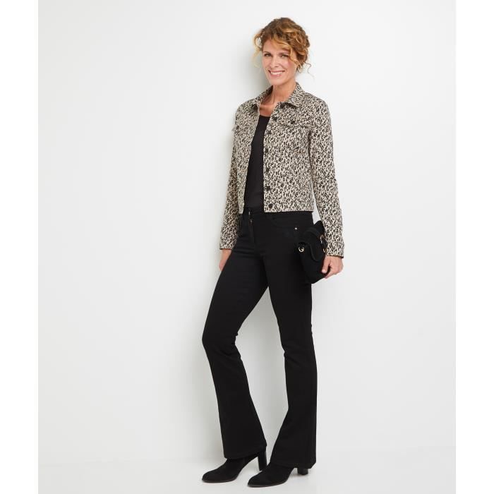 Blouson jean leopard deals