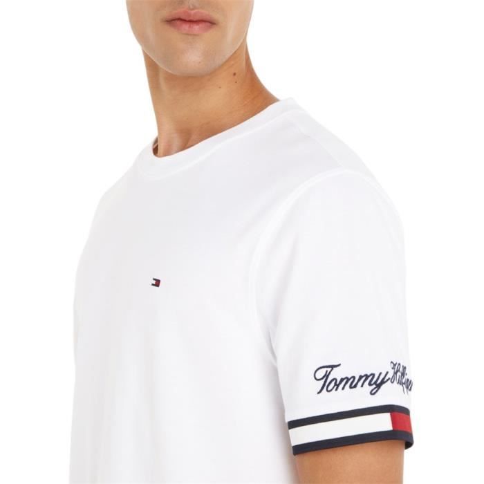 T shirt tommy blanc homme outlet