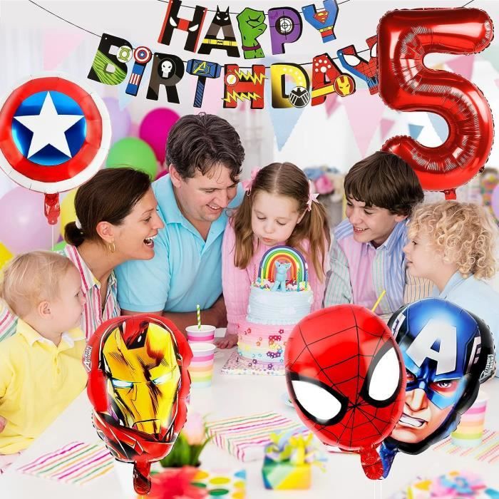 Décorations de fête d'anniversaire de super-héros, fournitures de fête  d'anniversaire pour enfants, ballons de super héros, parfaits pour les fêtes  d'enfants : : Jeux et Jouets