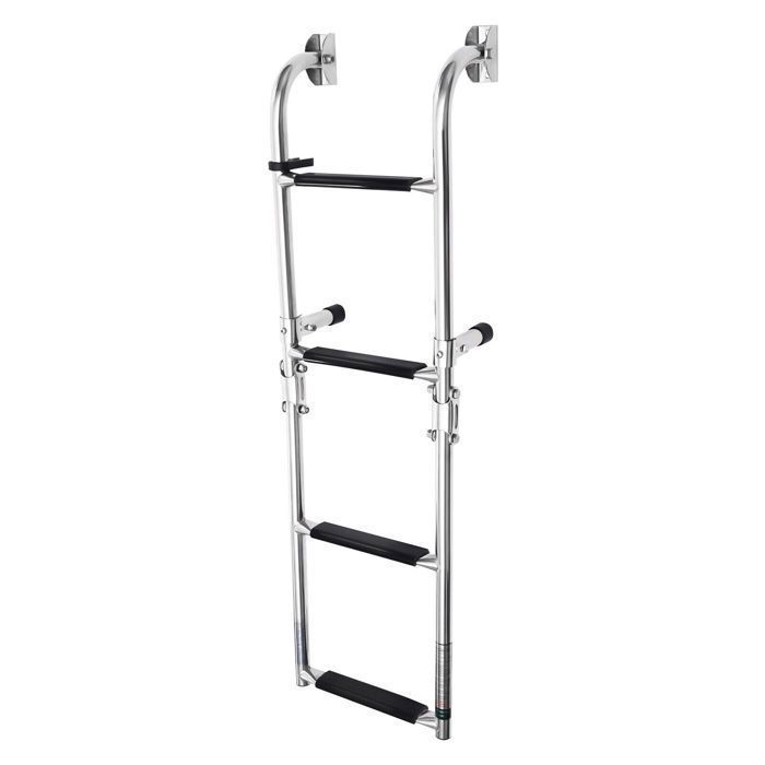 Échelle Pliante Bateau Aluminium 5 Marches Capacité 200kg - Échelle Ponton Marine Neuve