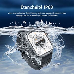 ECOSOON Montre Connectée Femme Homme, 1,47 écran Tactile Bracelet