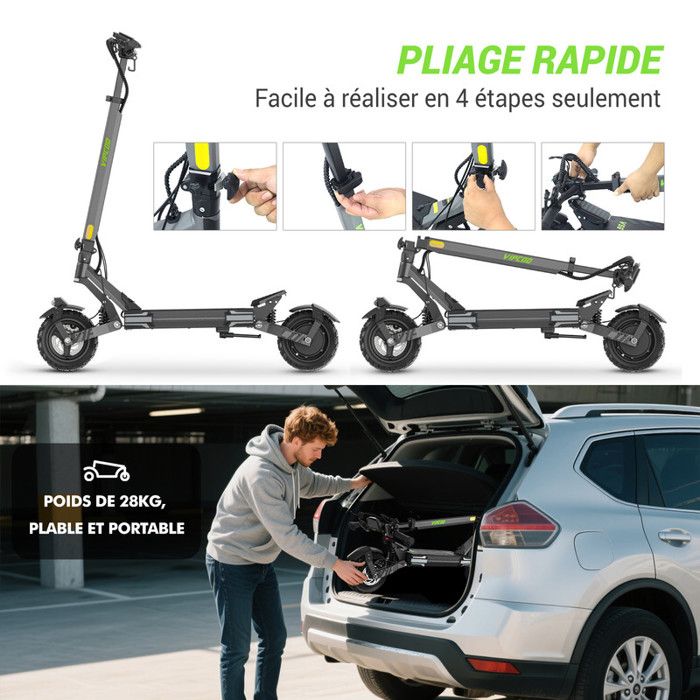 Trottinette électrique Cheevalry S10 10’’ 52v 33ah CHEEVALRY  Ma 46ca508trot Rsa2d  70169655