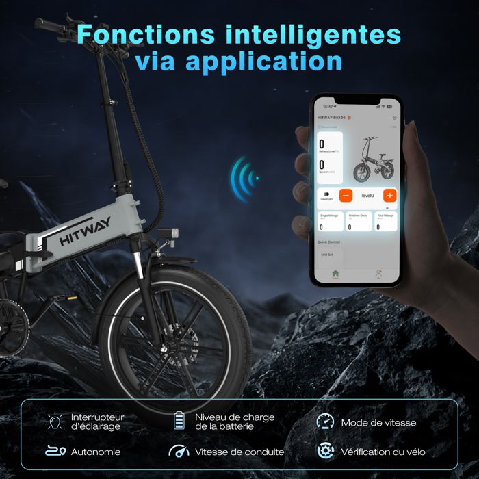 Vélo électrique HITWAY | Vélo électrique Puissant 36V 11,2 Ah 250W