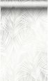 papier peint feuilles de palmier blanc - 0,53 x 10,05 m - 347741-0