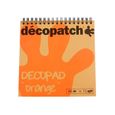 Decopatch - Bloc color Decopad 48 feuilles 15x15cm - orange-0