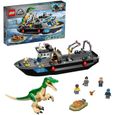 LEGO® 76942 Jurassic World L’Évasion en bateau du Baryonyx, Dinosaure Bateau Jouet Enfants dès 8 Ans Garçon et Fille-0