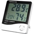 Digital LCD Thermometre et hygrometre Horloge Alarme-0