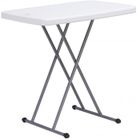 Petite table à hauteur variable d'appoint - JEOBEST - rectangulaire - pliante - Blanc - 76*50*74cm