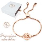 2SPLENDID Bracelet Gourmette femme Arbre de vie Baigné dans l'OR. Boîte à bijoux offerte. Cadeau anniversaire femme, Noël, Saint Valentin