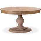 INTENSE DECO Table ronde extensible en bois massif Héloïse Bois naturel et pied naturel