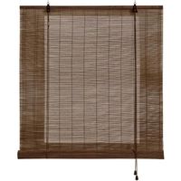Store enrouleur en bambou naturel, store en bois pour l'intérieur I  Marron, 60x175