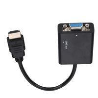 Tbest HDMI 1080P Câble convertisseur adaptateur HDMI vers VGA portable 1080P et câble audio USB d'alimentation 3,5 mm