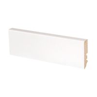 Plinthe en bois Tanganyika laqué blanc, 60 x 16 x 2400 mm, certifié PEFC, prix par paquet de 10 pièces x 2,4 m