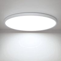 Plafonnier LED Glamaris - Rond Blanc - 36W 6500K - PVC - Etanche IP44 - Pour Salle de Bain Chambre